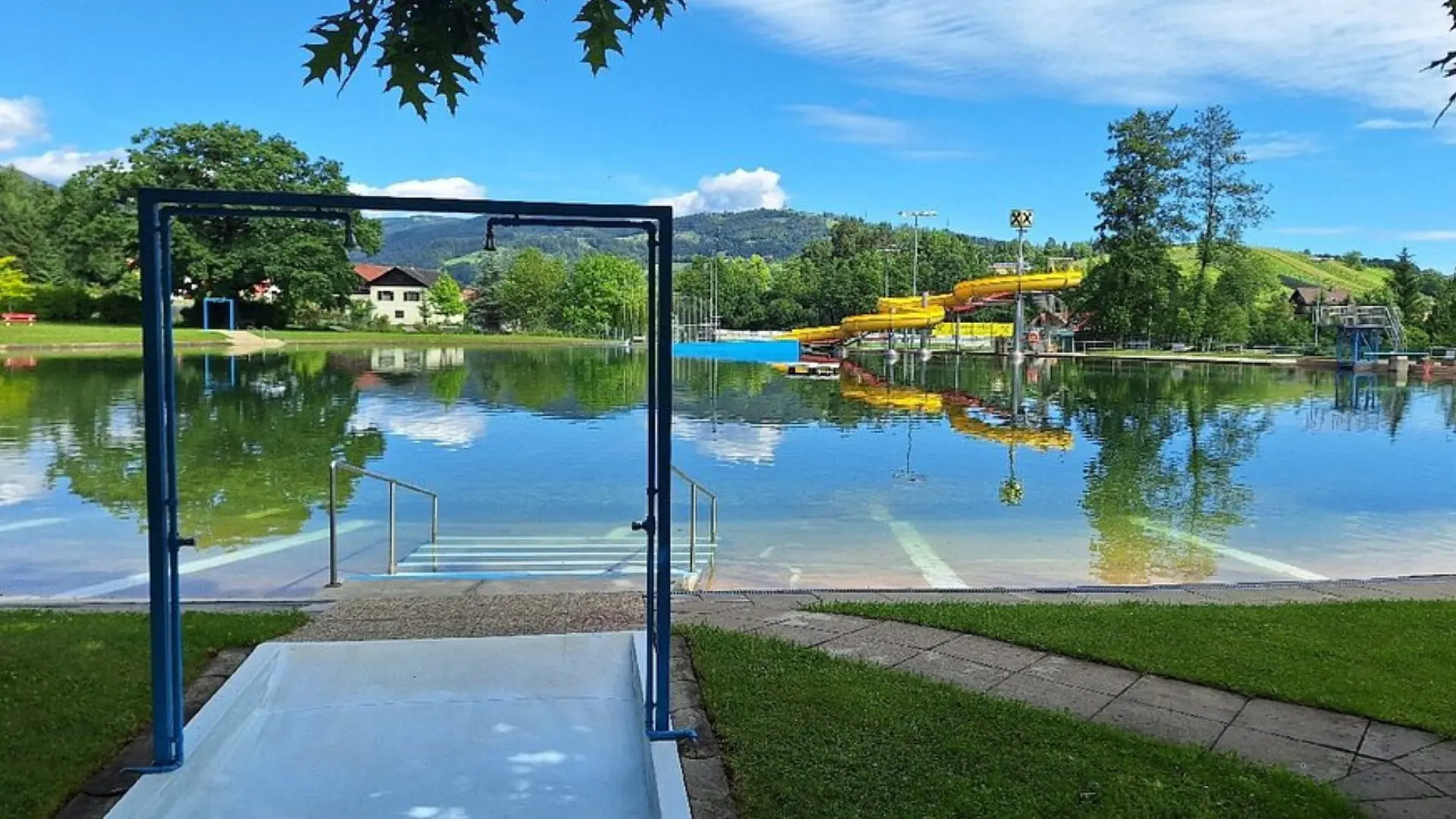 swimming pool with waterslide in Bad Schwanberg